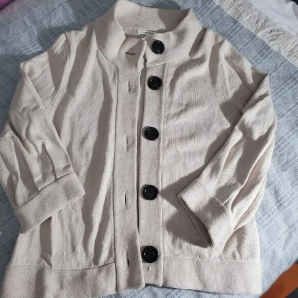 BANANA REPUBLIC Pre-Vintage Cotton Mock Neck Cardigan - Picture 11 of 13
